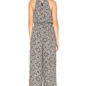 Papaya Monochrome Patterned Jumpsuit Large Size